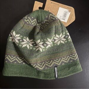 NWT Turtle Fur Green Knit Beanie Merino Wool - Lars Beanie